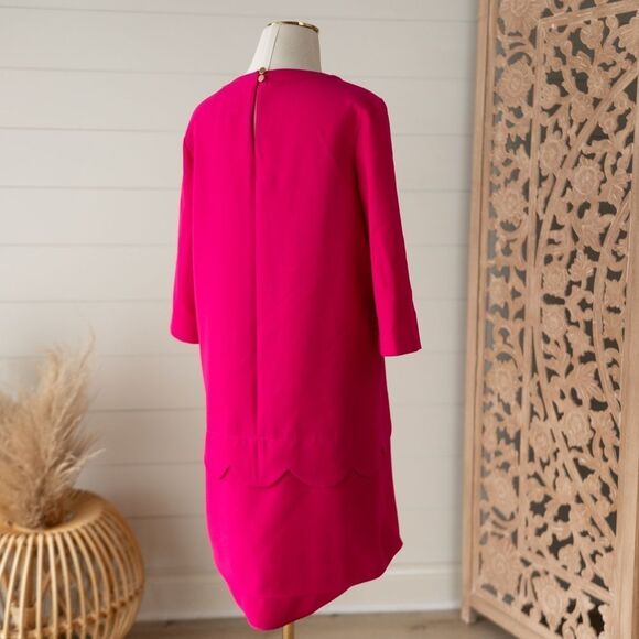 Kate Spade Fuchsia Scalloped Shift Dress‎ size 6 - Picture 5 of 12